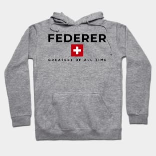 Roger Federer GOAT Made In Switzerland black Hoodie